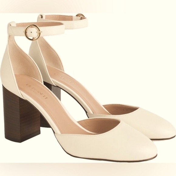 LKnBennett Cream Ankle Strap Heels Size 41 - Picture 1 of 5